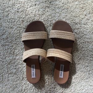 Steve Madden Tan Double-Strap Sandals